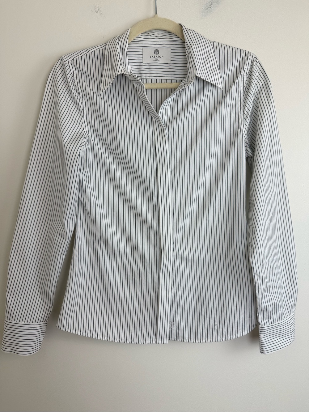 Babaton New Essential Classic Poplin Striped Shirt XS Aritzia #119389